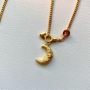 Gold Moon Pendant Necklace